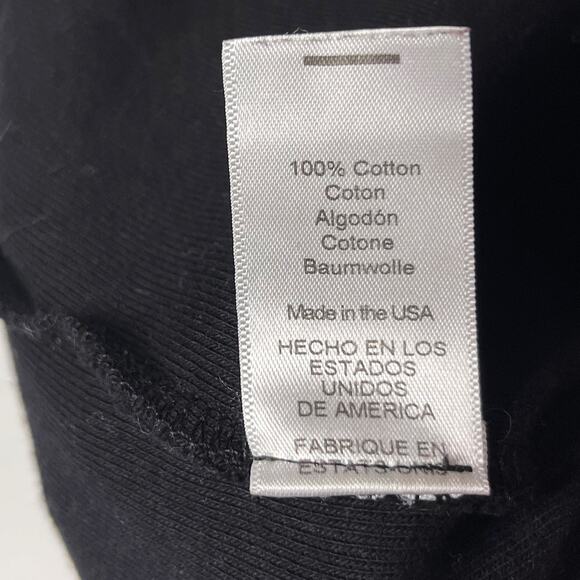 Michael Stars Small Black Fallon Ribbed Short Sleeve Crew Neck Tshirt Tee Cotton - Picture 5 of 7